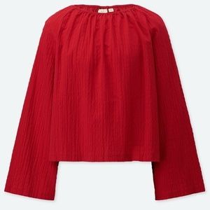 UNIQLO Hana Tajima HPJ Shirring Long Sleeve Top